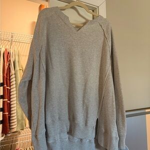 American Eagle Outfitters V-Neck Gray Sweater
